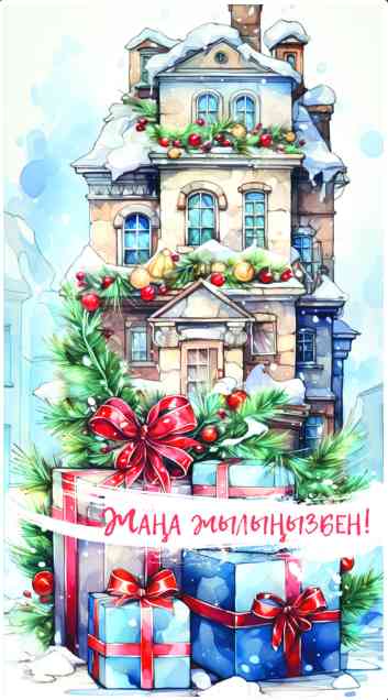 НГ Конверт для денег Алхат ЖАҢА ЖЫЛЫҢЫЗБЕН уфлак