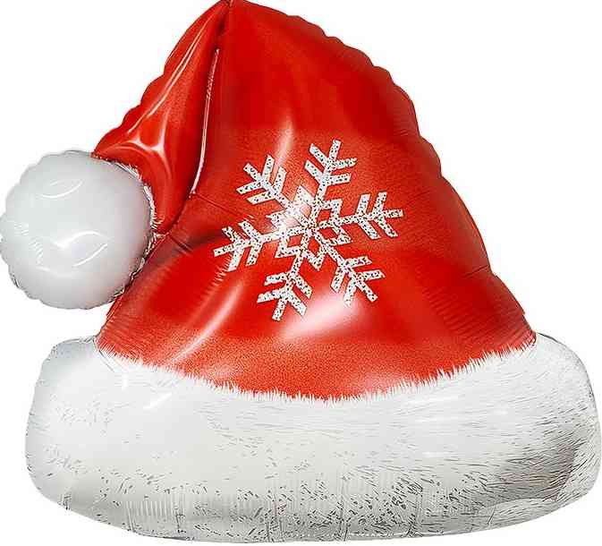 Шар фольга фигура Новогодний колпачок Красный 28'' 71 см