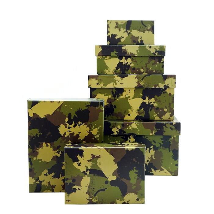 Коробка Прямоугольник 17х13х7см Камуфляж Милитари