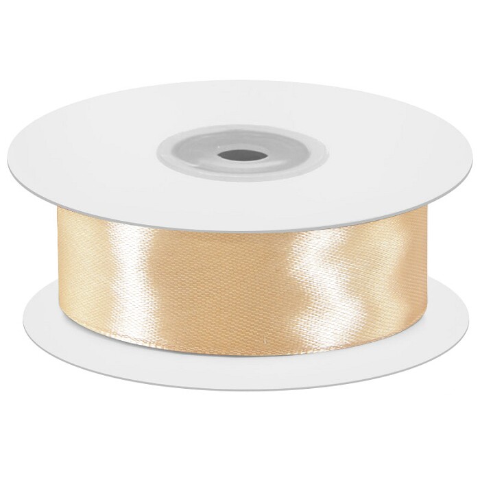 Лента атлас 7ммх22,85м Светлое золото