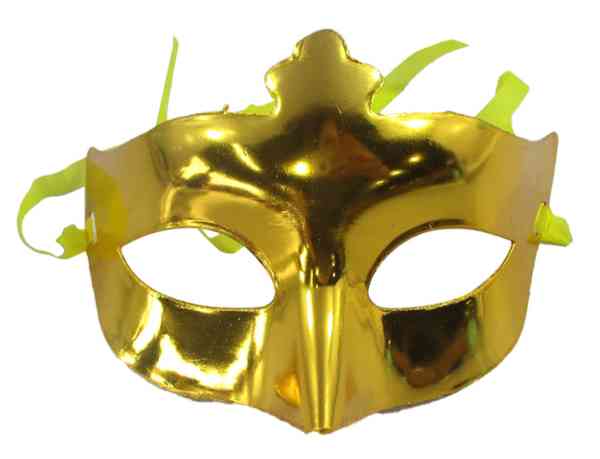Маска пластик Классика золото 191078 ВП