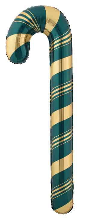 Шар фольга фигура Леденец трость Зеленый золото (воздух) 59" 150смFL