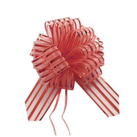 Бант 5х15см органза Премиум Красный