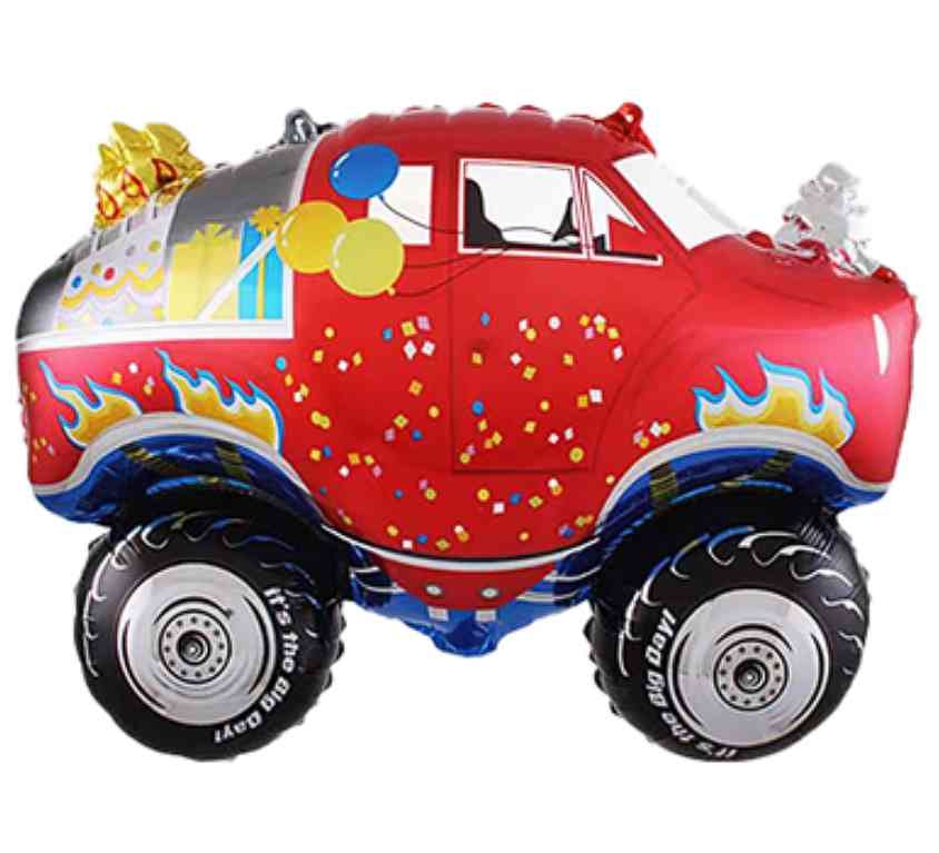 Шар фольга фигура Машина джип красный 25" 64смВЗ