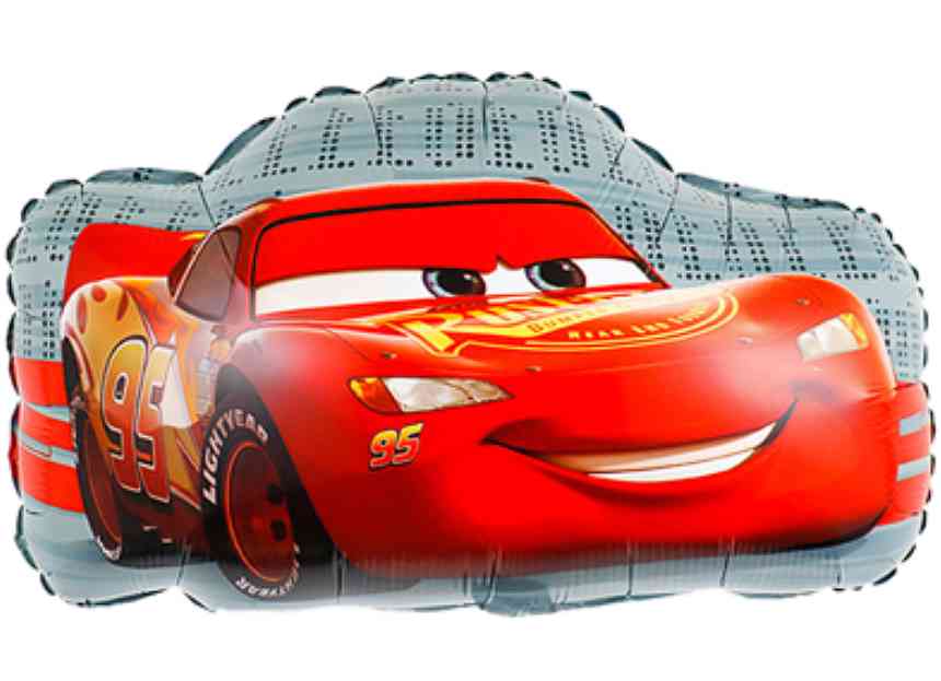 Шар фольга фигура Тачки Машина Молния 22" 56смВЗ