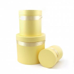 Коробка цилиндр Премиум Сияние золота 15х15х16см