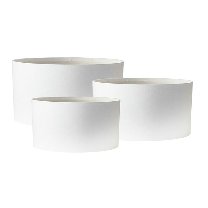 Коробка Цилиндр 15х15см Без крышки Премиум Белый ВС