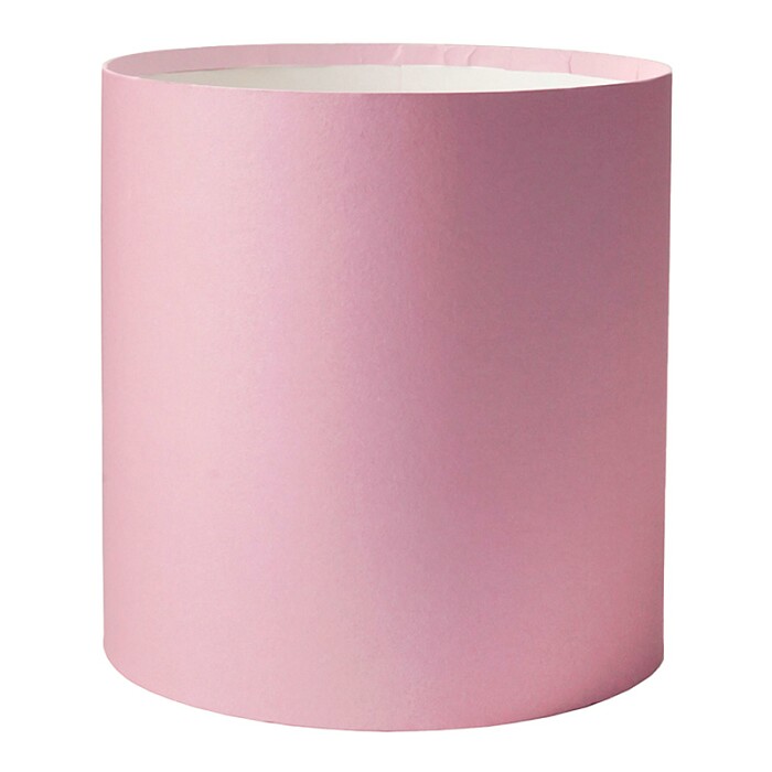 Коробка Цилиндр 13х13см Без крышки Премиум Розовый