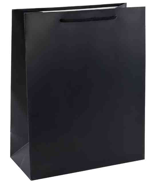 Пакет бумажный M 18х23см Классика Черный