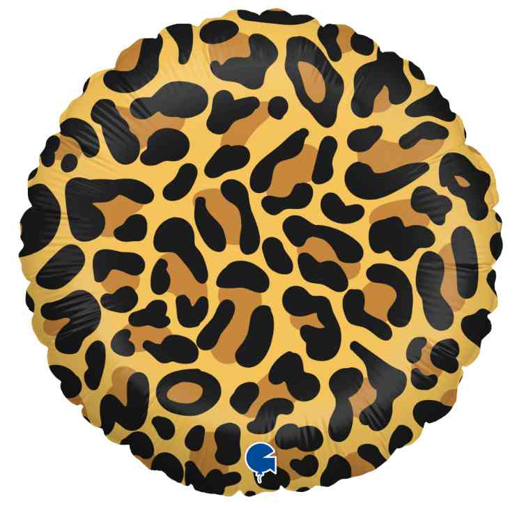 Шар фольга с рисунком 18"GR Круг Сафари Леопард