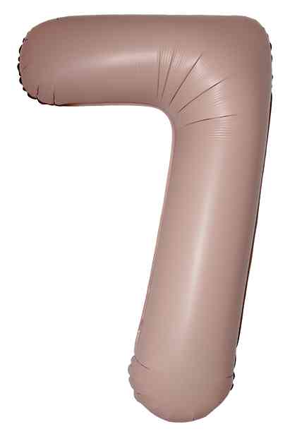 Шар фольга Цифра 40"Fm Slim Винтажная роза Матовый "7" (упак)