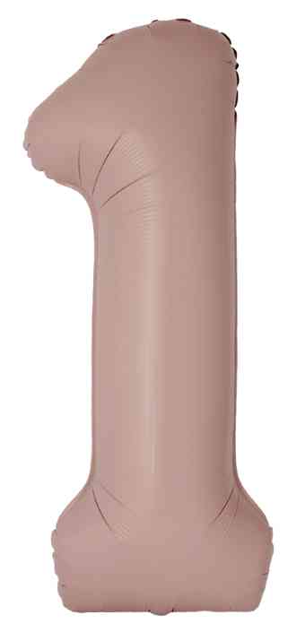 Шар фольга Цифра 40"Fm Slim Винтажная роза Матовый "1" (упак)