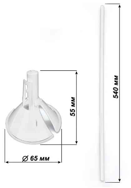 Палочки для шаров Макси Белый (уп40) ИПХ