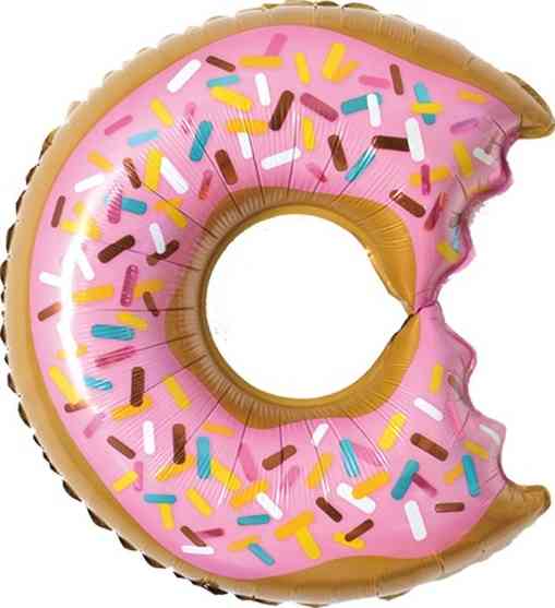 Шар фольга мини с клапаном Пончик надкусанный 18" 46смFL