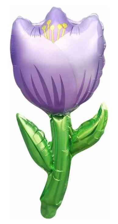 Шар фольга мини Цветок Тюльпан Сиреневый 17" 43смFL