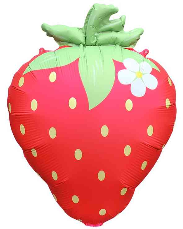 Шар фольга фигура Клубника красная сатин 26" 66смВЗ (упак)