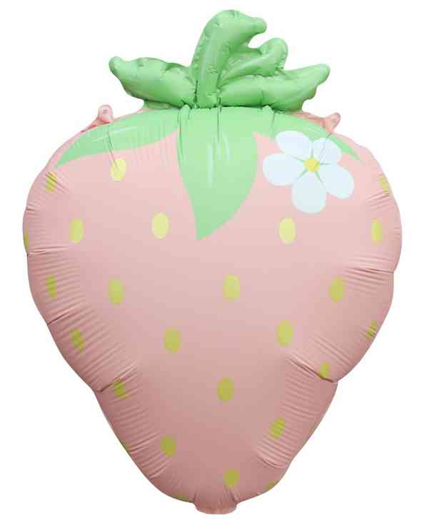 Шар фольга фигура Клубника розовая сатин 26" 66смВЗ (упак)