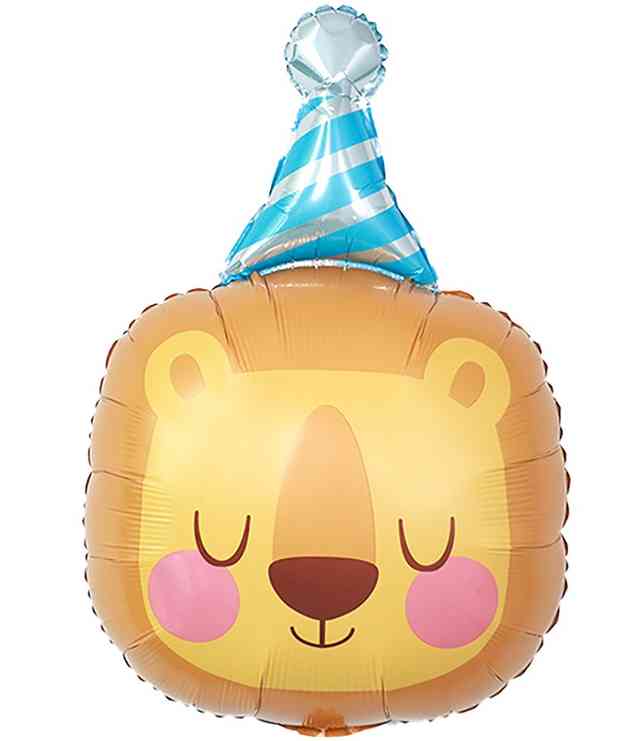Шар фольга фигура Лев спящий в колпаке 27" 69смВЗ (упак)