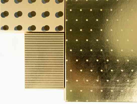 Коробка Прямоугольник 19х13х6см Нежный микс Бежевый Золото металлик ДБ