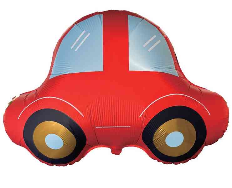 Шар фольга фигура Машина красная 37" 94смВЗ (упак)