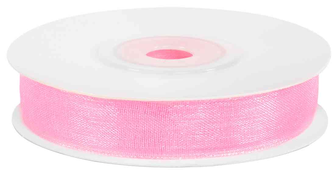 Лента органза 1,2х22,85м Розовый