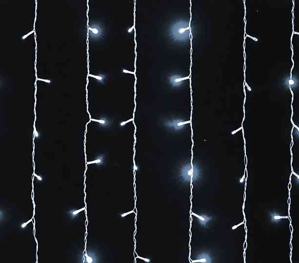 НГ Гирлянда электрическая Водопад Белый 2х2мАА