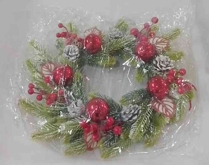 НГ Венок новогодний Украшенный 35х35смАА