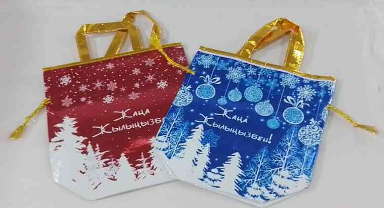 НГ Мешочек для подарков с ручками 24х26см ЖЖАА