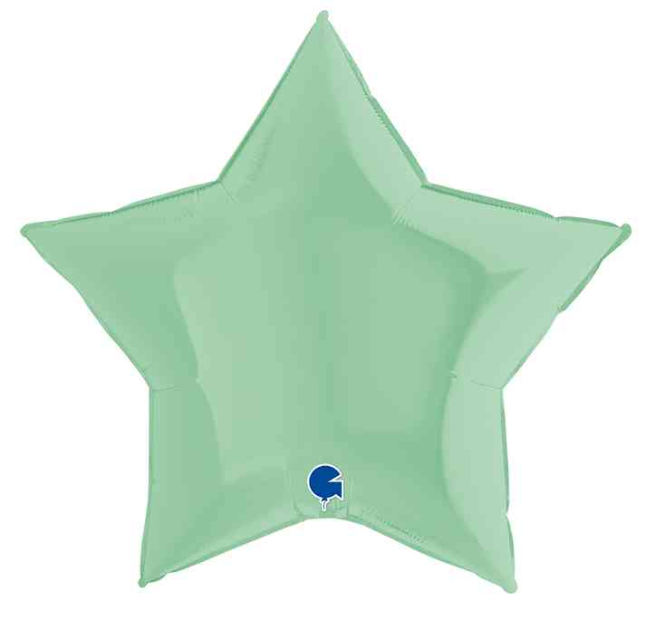 Шар фольга без рисунка 36"GR звезда макарунс Нежная мята
