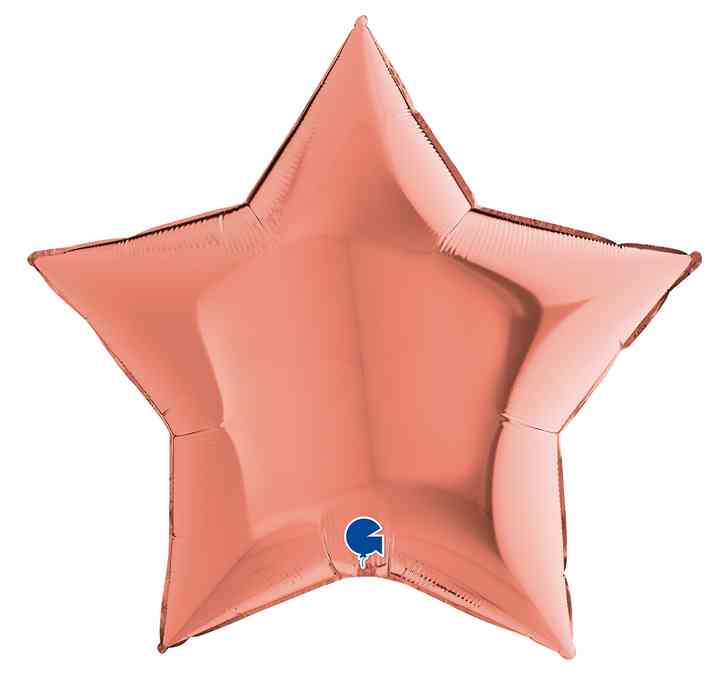 Шар фольга без рисунка 36"GR звезда металлик Розовое Золото