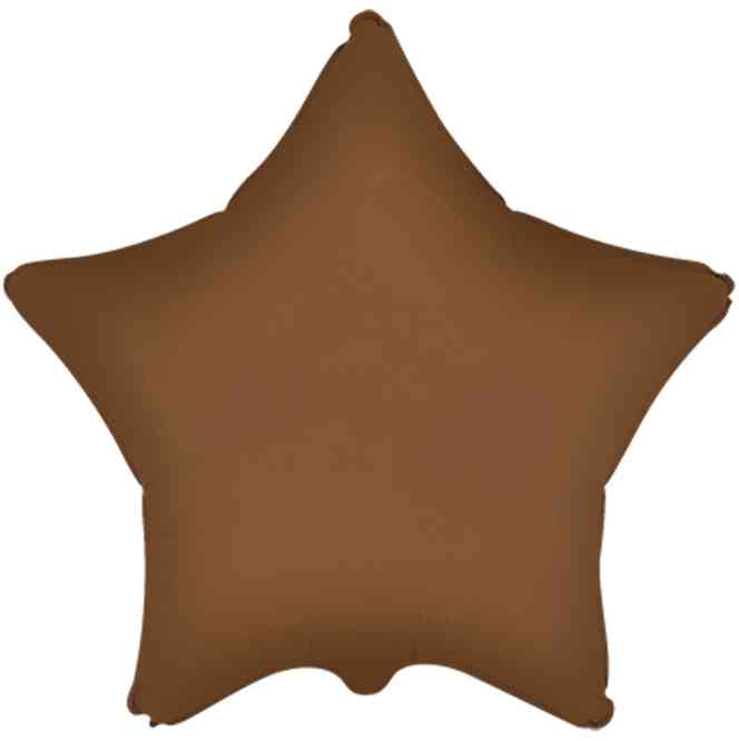 Шар фольга без рисунка 18"Fm звезда сатин матовый Шоколад Choco Brown