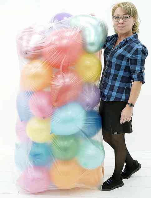 Пакет для транспортировки надутых шаров с тиснением 100х170см