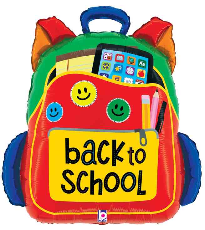 Шар фольга фигура Школьный рюкзак 25" 64смBT (упак)