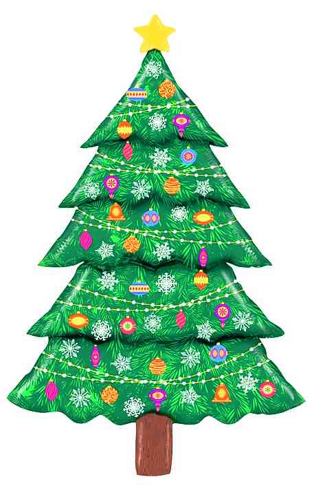 НГ Шар фольга фигура Новогодняя елка 63" 160смFL (упак)