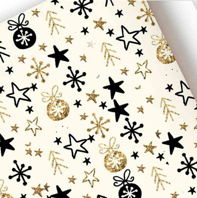 НГ Бумага лист 70х100см Новогодние звёзды Симфония
