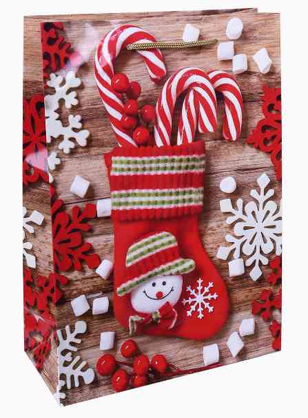 НГ Пакет ML 22x31x10см Новогодний носок с карамельками