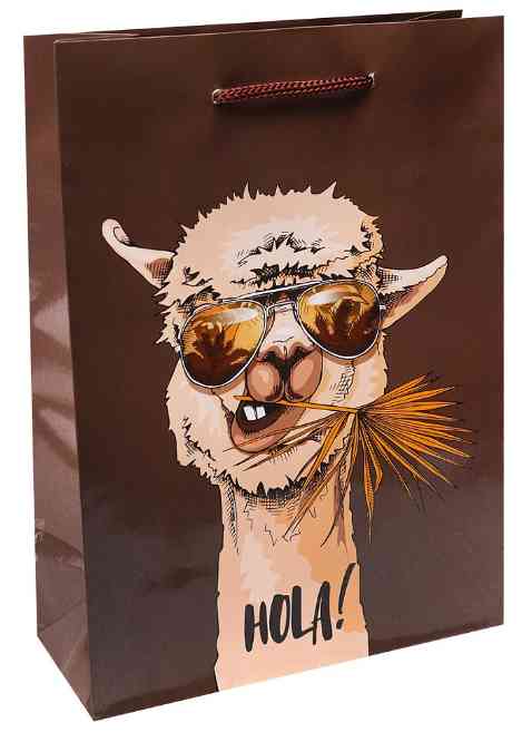 Пакет MS 14x20x6,5см Дерзкая лама