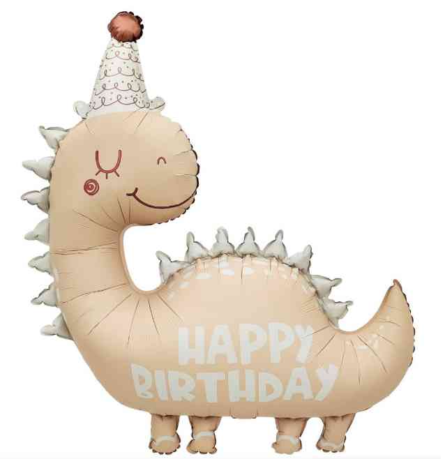 Шар фольга фигура Динозаврик в колпачке Сатин 39" 99смFL (упак)