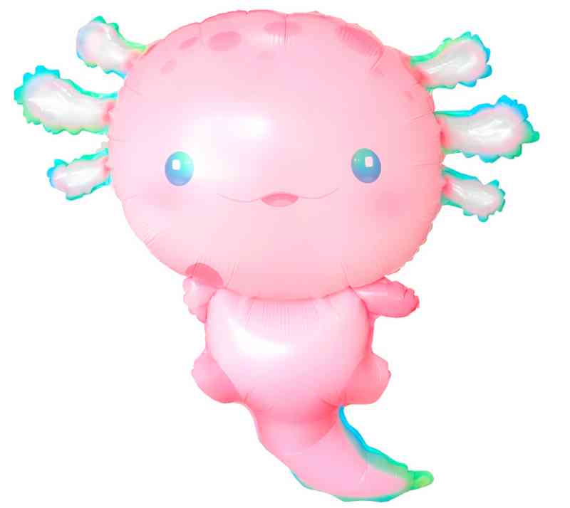 Шар фольга фигура Милый Аксолотль 38" 97см FL