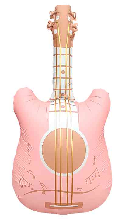 Шар фольга фигура Гитара Розовый 35" 89смFL