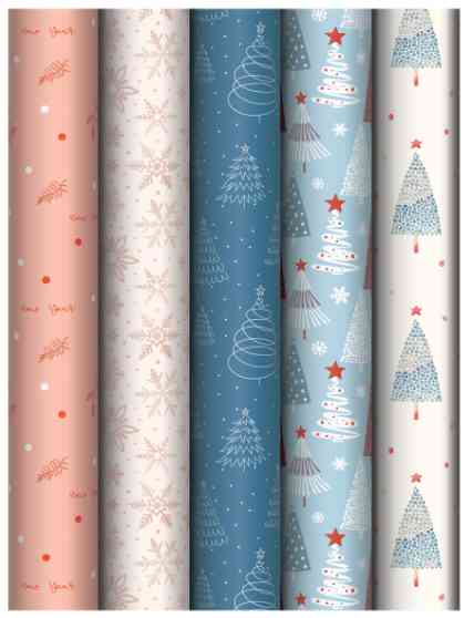 НГ Бумага лист 70х100см Christmas time (5 дизайнов) MESHU