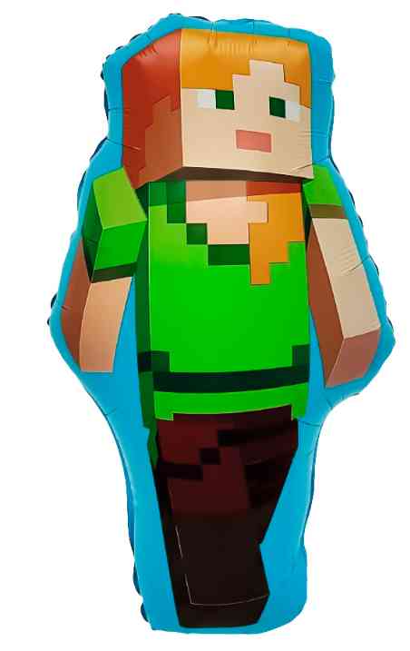 Шар фольга фигура Пиксельная девушка 29" 74смFL