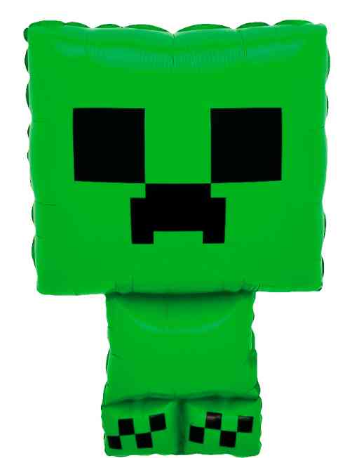 Шар фольга фигура Пиксельный монстр Зеленый 26" 66смFL