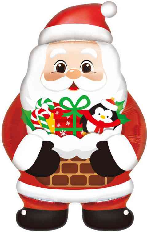 НГ Шар фольга фигура Дед Мороз с подарками 26" 66смFL (упак)