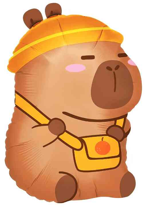 Шар фольга фигура Капибара - фотограф 22" 56смFL