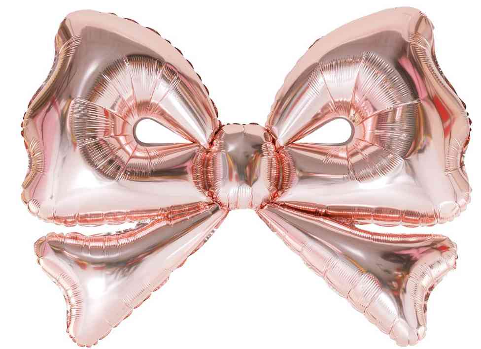 Шар фольга фигура Бант Розовое Золото Металлик 50" 127смFL