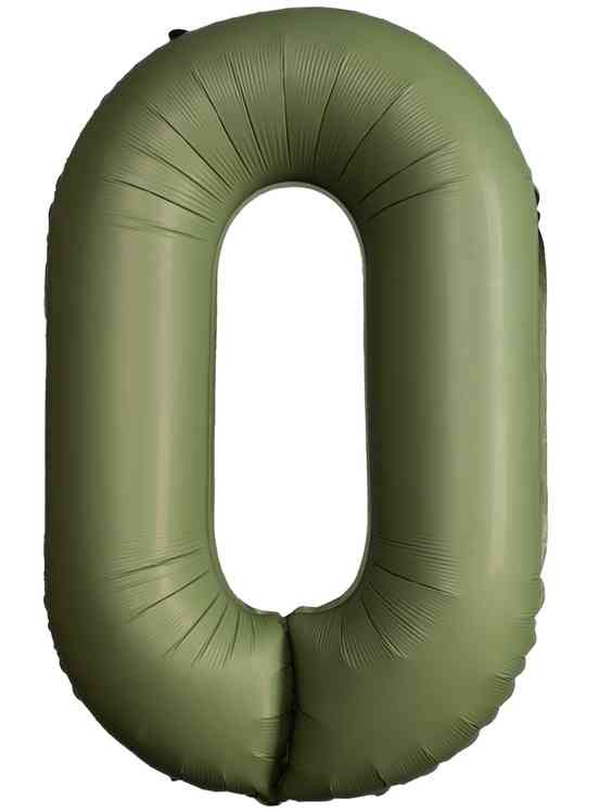 Шар фольга Цифра 40"Fm SLIM Olive Green "0" (упак)