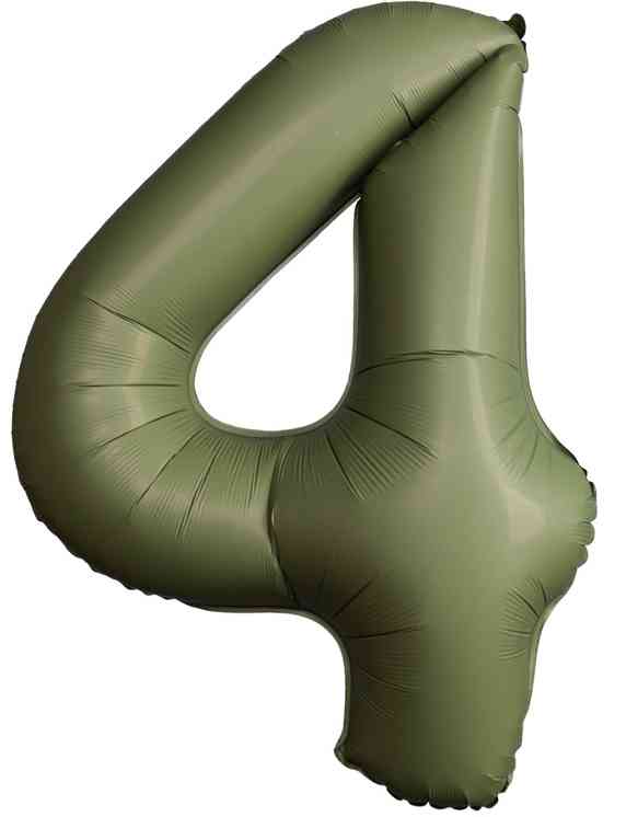 Шар фольга Цифра 40"Fm SLIM Olive Green "4" (упак)