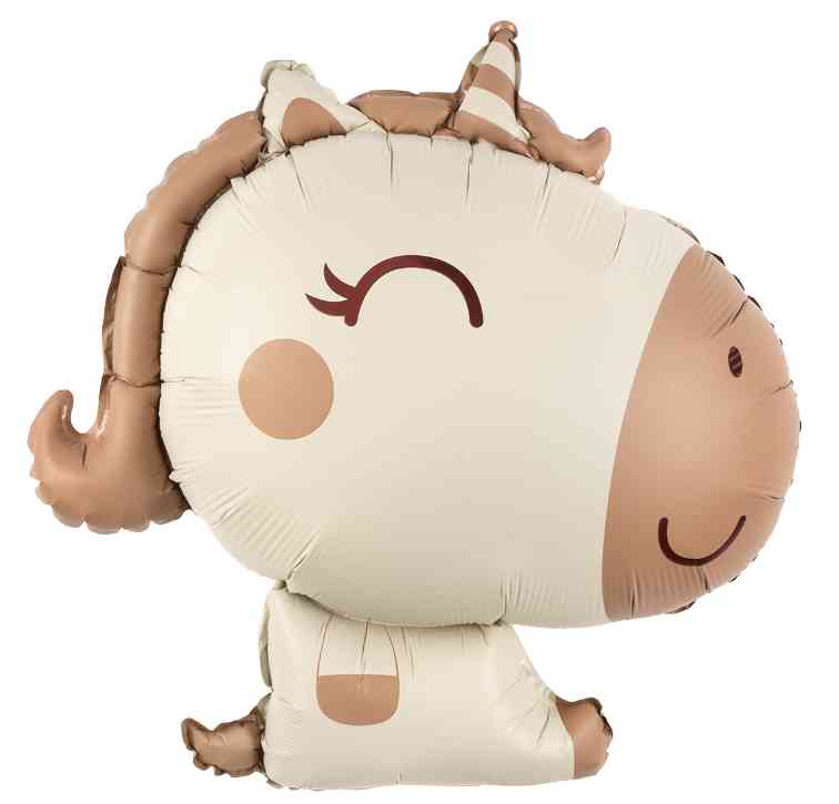 Шар фольга фигура Милый единорог Бежевый Сатин 31" 79смFL (упак) (единорог)