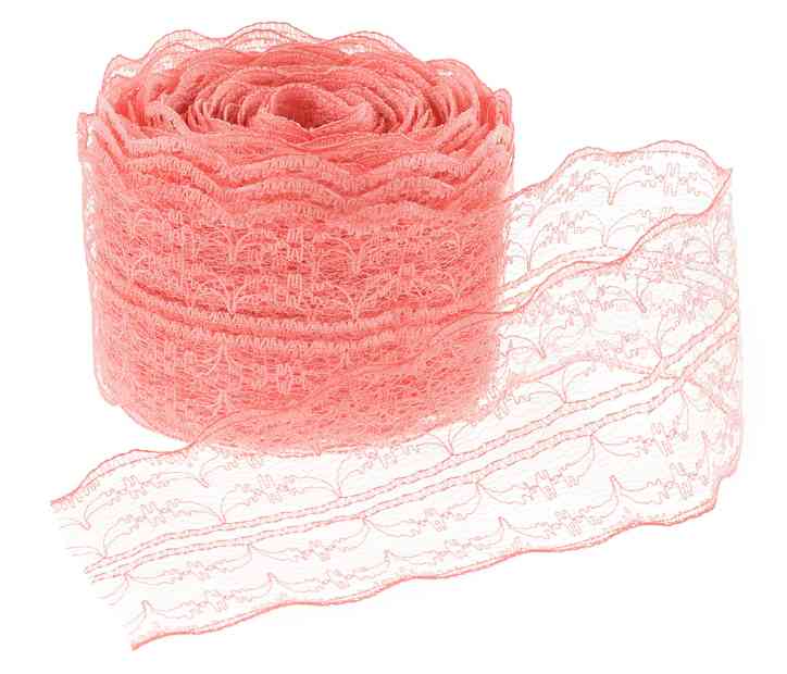 Лента декоративная 4,5х10м Широкое Кружево Чайная роза ВВ